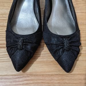 NEW Black Sparkle Kitten Heels